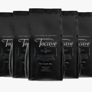 Café em Grãos Tocave Premium 1250g (5 pacotes com 250g) Arábica com Torra Média