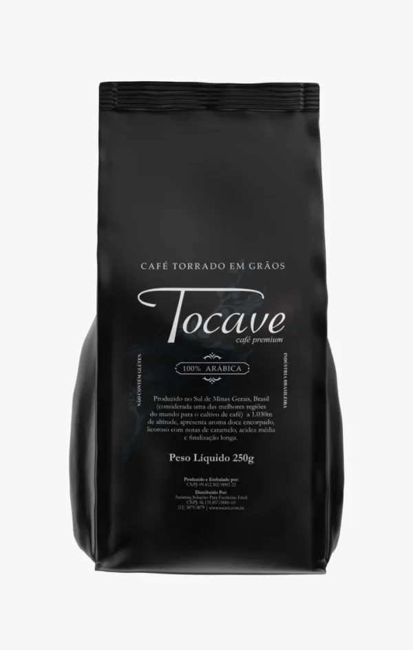 Café em Grãos Tocave Premium 1250g (5 pacotes com 250g) Arábica com Torra Média