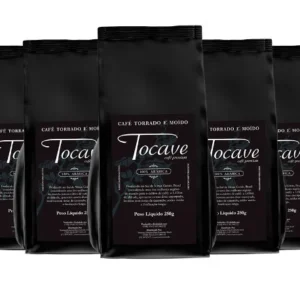 Café Torrado Moído Tocave Premium 1250g (5 pacotes com 250g) Arábica com Torra Média